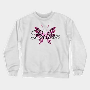 Believe Mandala Butterfly Crewneck Sweatshirt